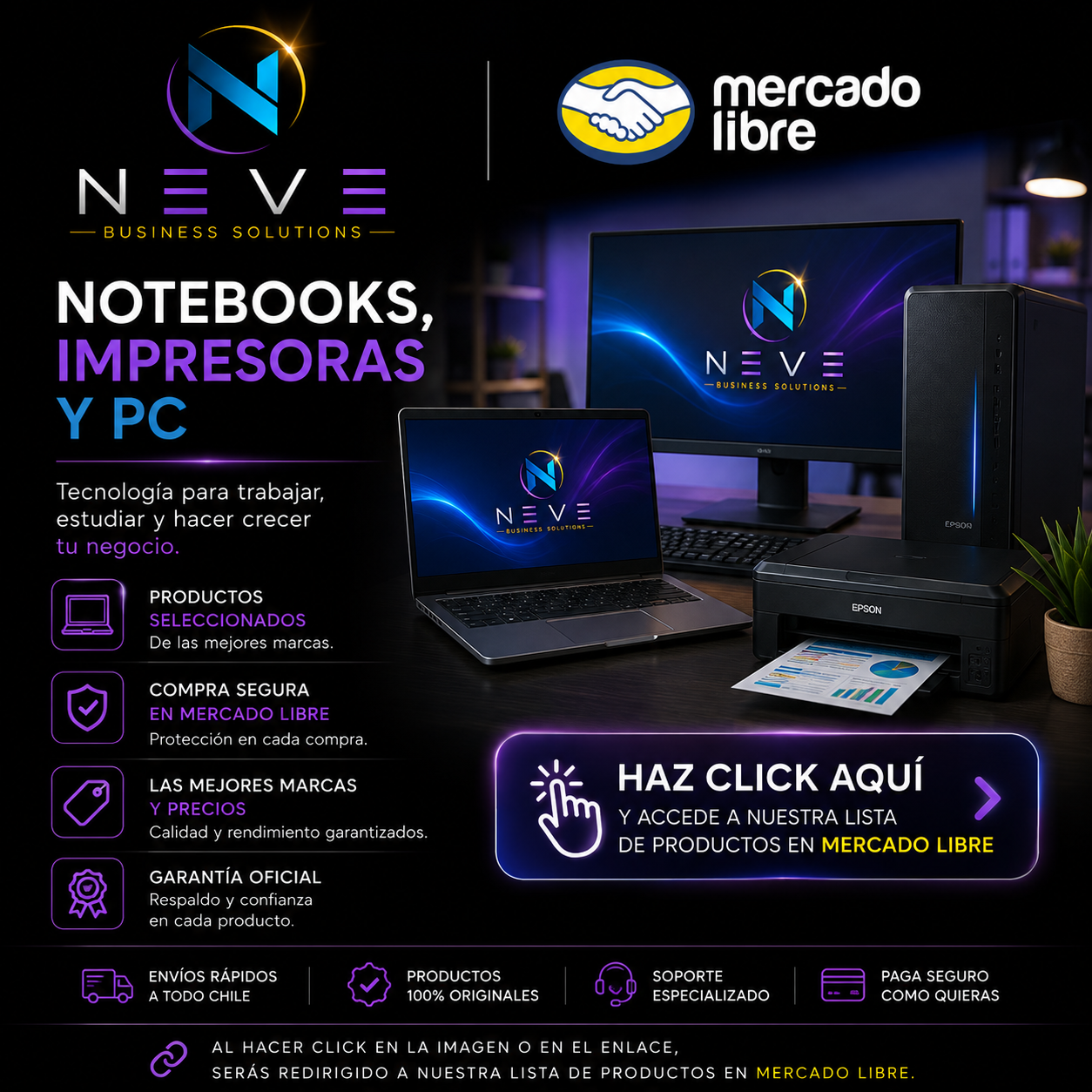 NEVE Notebooks, Impresoras y PC